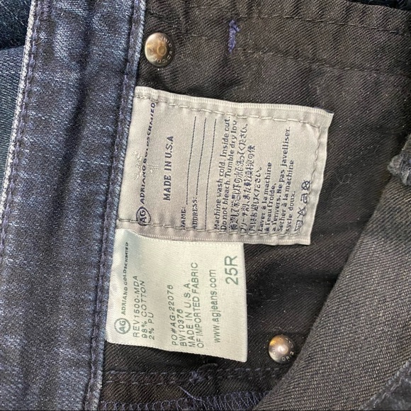 AG ADRIANO GOLDSCHMIED Dark Raw Hem the Absolute Legging Skinny Jeans Denim 25R - Picture 12 of 14